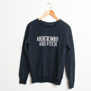 Abercrombie & Fitch Sweatshirt Womens Small Navy Blue Pullover